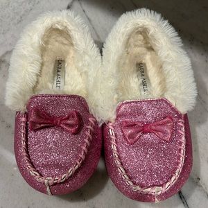 Laura Ashley pink sparkly slippers size 13-1- really cute!